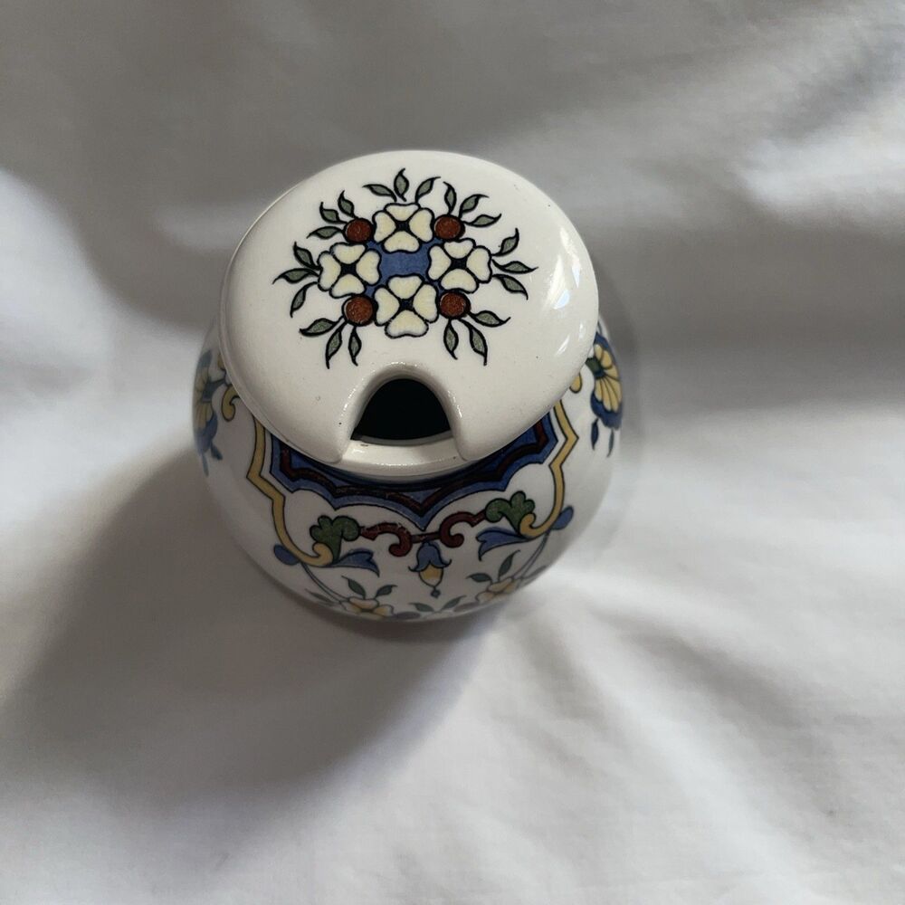 Moutarde Bocquet Yvetot MUSTARD JAR w/ Lid Milk Glass - Picture 3 of 7